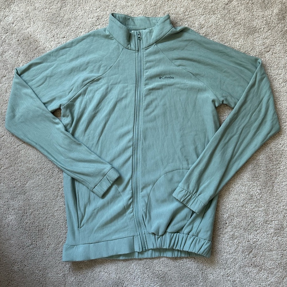 Columbia Sage Green Zip Up Jacket